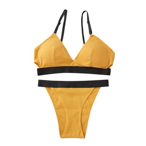 Seamless Swimwear Women Bikini Set Cotton Blend Push Up Sea Swimsuit