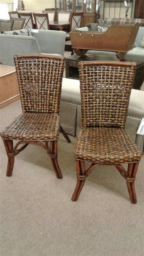 Pair Rattanbamboo Chairs Delmarva Furniture Consignment
