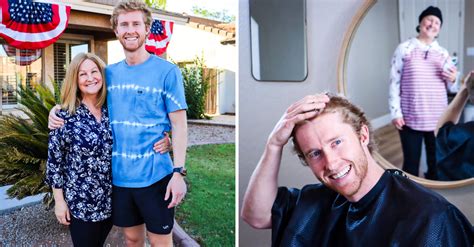 Mom With Brain Tumor Lost Her Hair So Her Son Grew His Hair To A Make