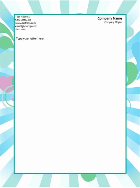The size used in this template is found in different patterns. 40 Free Letterhead Template Word | Letterhead template ...