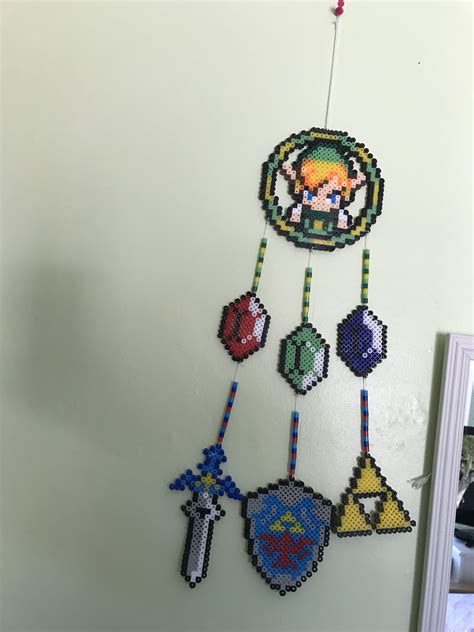 Legend Of Zelda Link Perler Bead Dream Catcher Diy Perler Bead Crafts