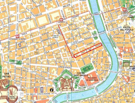 Rome City Tourist Map Rome • Mappery