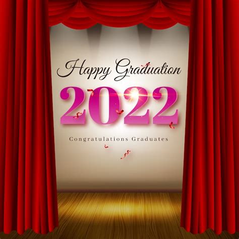 Free Vector Realistic Class Of 2022 Background