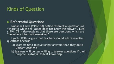 Revised Classroom Question Presentation