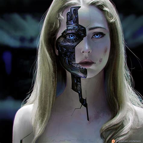 Cyborg Girl Par Oliver Wetter Cyberpunk Girl Cyberpunk Art Cyborgs Art