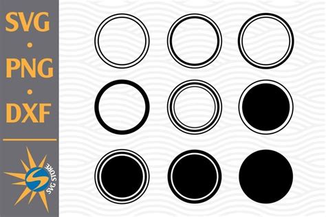 Circle Svg Png Dxf Digital Files Include