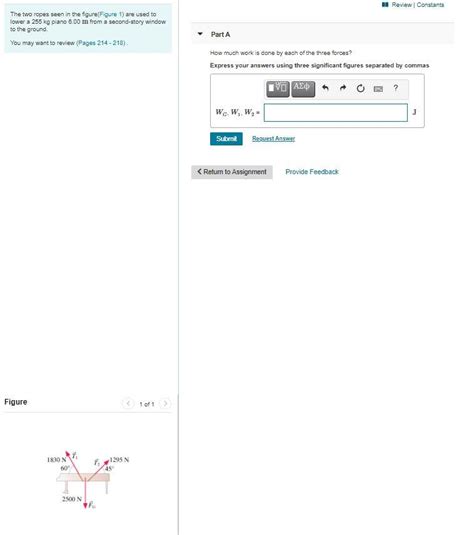 Solved Review Constants The Two Ropes Seen In The Chegg Com