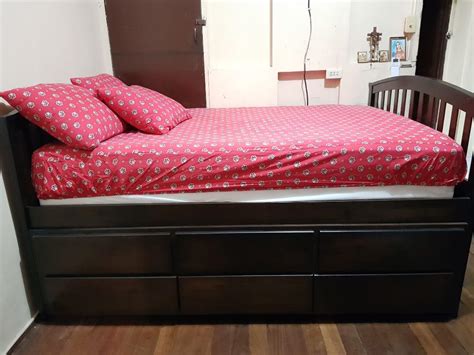 Full Double Size Bed With Pull Out Bed Furniture And Home Living