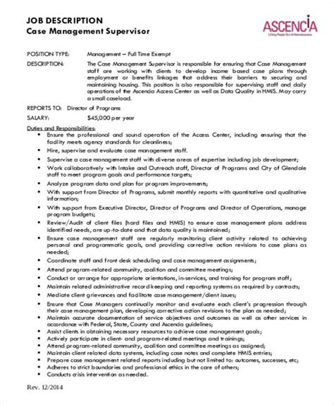 Learn about salary, skills, duties, responsibilities, and much more. FREE 8+ Case Management Job Description Samples in MS Word ...