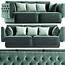 Tufted Leather Sofa SIMON By OPERA CONTEMPORARY Low Poly 1