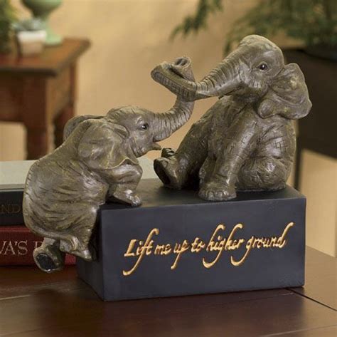 These elephant decor items will add a touch of class to any room in your home. Higher Ground Elephant Figurine from Midnight Velvet® on ...