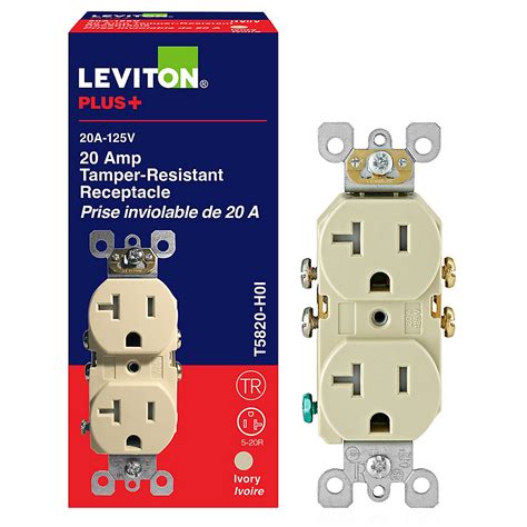 Leviton 20 Amp Duplex Receptacle Ivory The Home Depot Canada