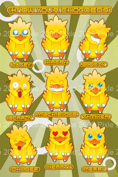 Know Your Chocobos By Pixlem On Deviantart