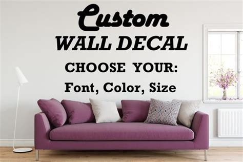 Custom Wall Decal Make Your Own Personalized Vinyl Wall Etsy Uk