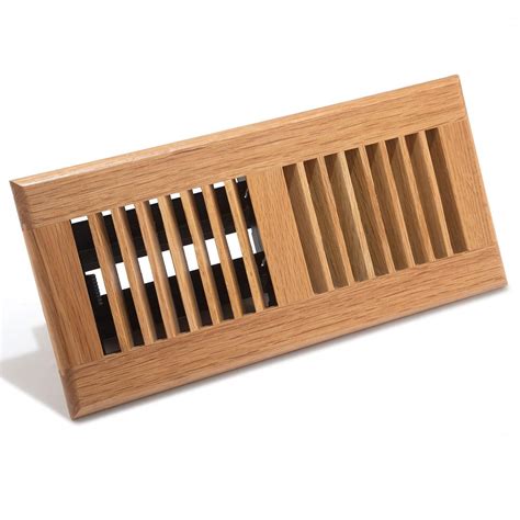 Louvered oak wood flushmount register is designed to work with 3/4 in. Accord AOFROLL212 Floor Register with Red Oak Louvered, 2 ...