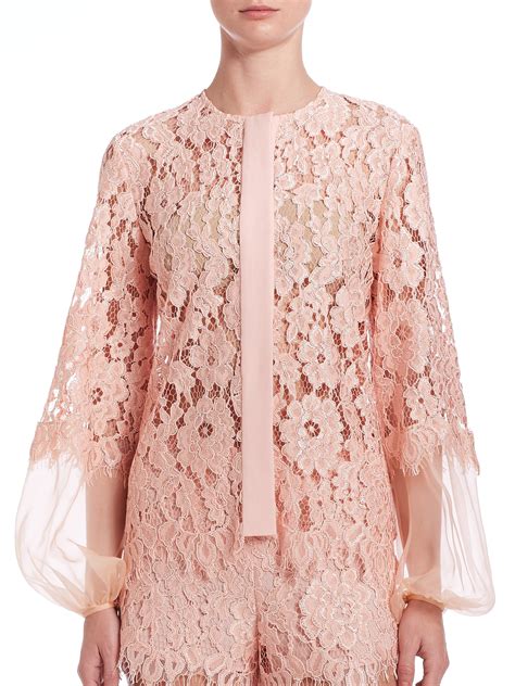 Lyst Alexis Sue Lace Blouse In Pink