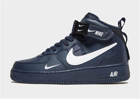 Nike Leather Air Force 1 Utility Mid 07 Lv8 In Bluewhite Blue For