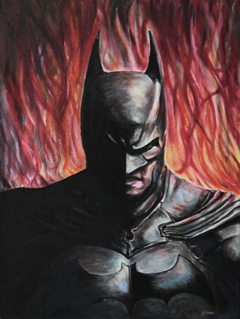 Batman Painting The Dark Knight Art Acrylic And Oil