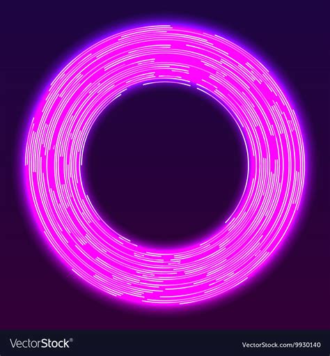 Glowing Neon Ring Background Royalty Free Vector Image