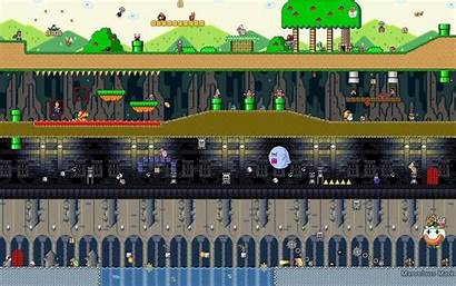 Mario Super Map Classic Level Nintendo Nes