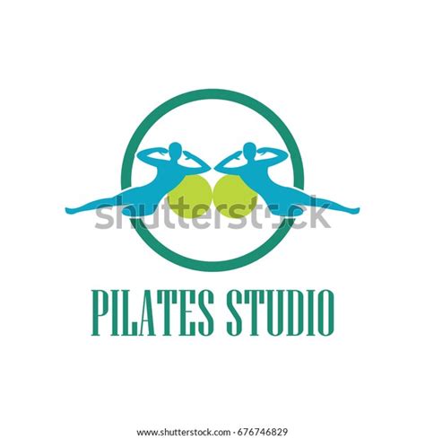 Pilates Logo Pilates School Studio Concept Stock Vector Royalty Free