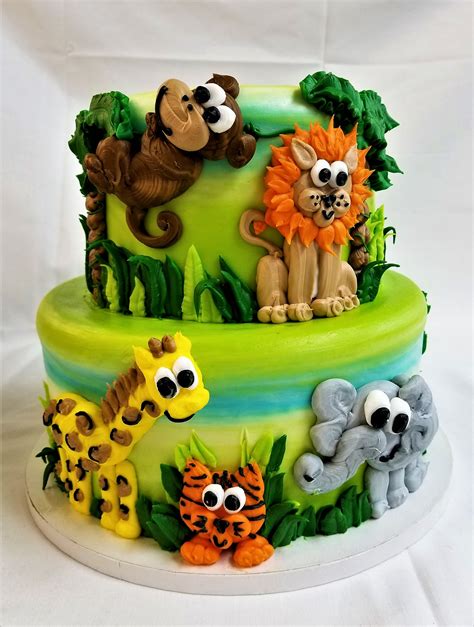 Safari Animals Celebration Cake From Cinottis Bakery