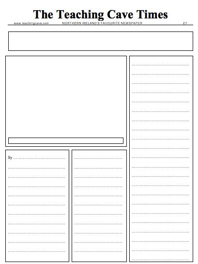 Newspaper Article Planning Template Littleneu