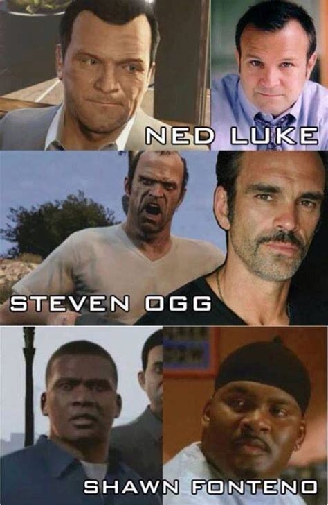 The Gtav Voice Actors Look Exactly Like Their Characters Gta Gta 5