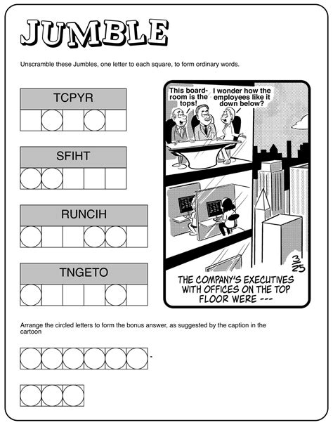 Jumble � page 7 � the comics curmudgeon #586302. 5 Best Daily Jumble Word Puzzle Printable - printablee.com