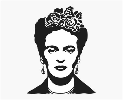 Frida Kahlo Silhouette - Simple Frida Kahlo Drawings, HD Png Download