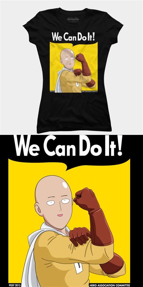 One Punch Man We Can Do It T Shirt Parody Design Featuring Saitama