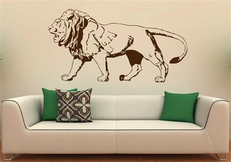 Lion Wall Decal Vinyl Stickers Wild Cat Pride Animals Home Etsy