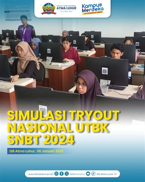 Simulasi Tryout Nasional Utbk Snbt 2024 Isb Atma Luhur