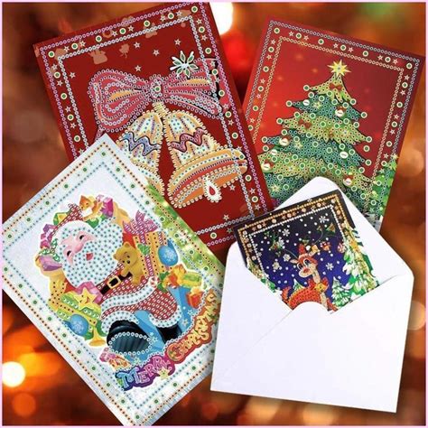 Holiday Christmas Card 5D Diamond Painting - Special (PACK OF 4