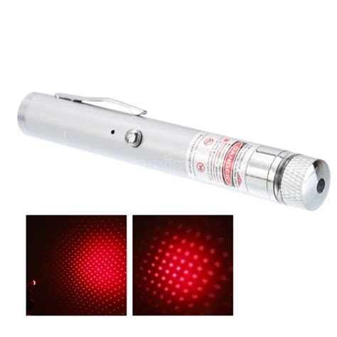 200mw 650nm Red Beam Light Starry Rechargeable Laser Pointer Pen Silver