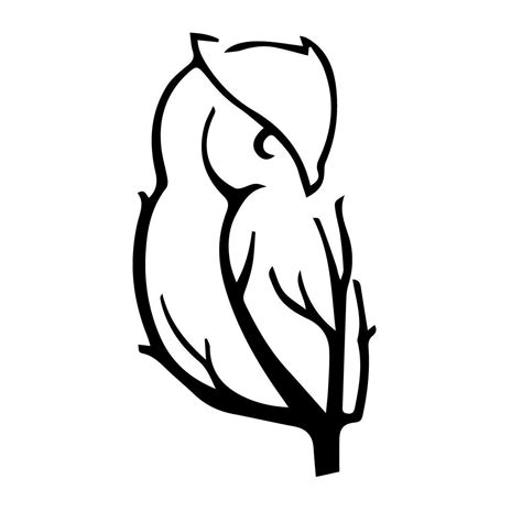 Owl On Tree Branch Drawing Free Download On Clipartmag