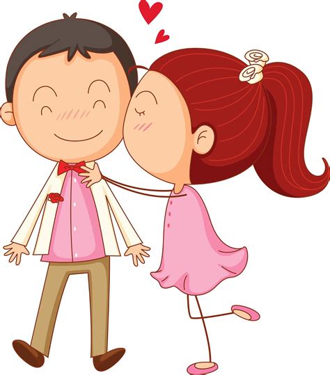 Kissing Gif Cartoon Download Vector Cartoon Couple Kissing Free Vector In Encapsulated