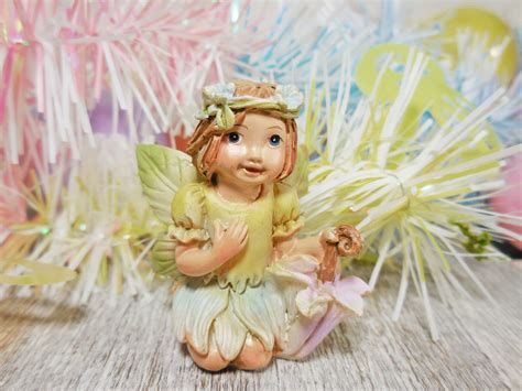 Easter Fairy Figurine W Flower Umbrella ~ Spring Fairy Garden Accessories