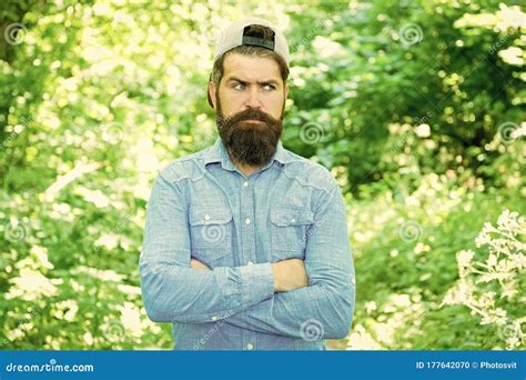Look Your Best Hispter Style Fashion Portrait Of Man Hair Beard Care Guy In Forest Summer