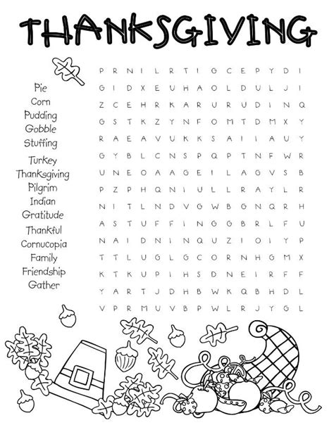 Thanksgiving Word Search Best Coloring Pages For Kids Thanksgiving