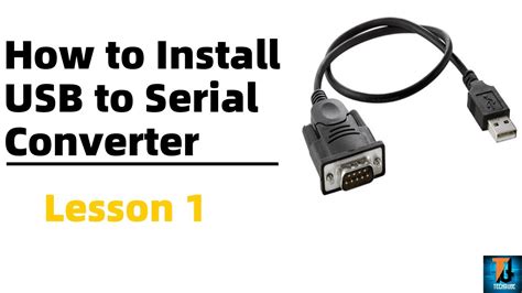 How To Install Usb To Serial Converter Youtube