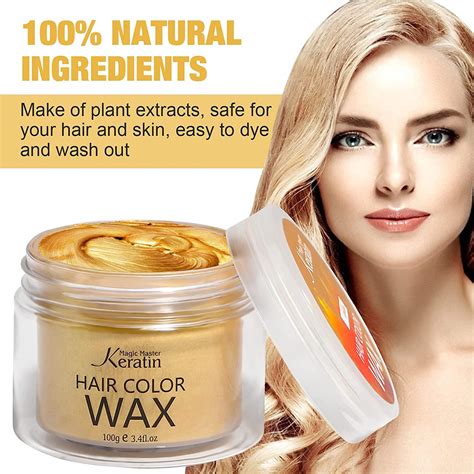Temporary Hair Color Wax Blonde Golden Magic Master Keratin Hair Dye Paint Wax Fl Oz Natural