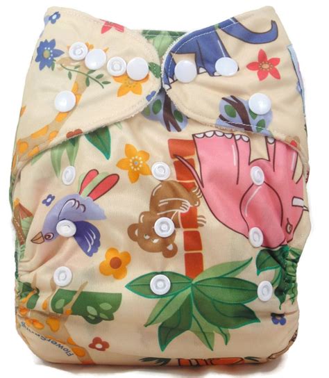 Jungle Friends Bamboo Cloth Diaper Piddly Winx Bamboo Cloth Diapers