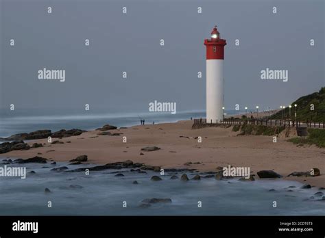 Beautiful Lighthouse On Umhlanga Rocks Beach Landscape Durban South