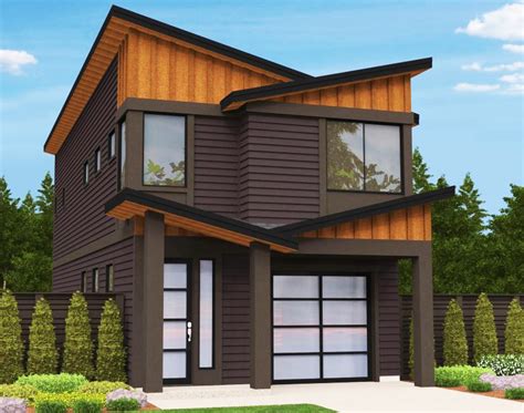 They're more affordable to build, easier to maintain, and generally less expensive to heat and cool. Narrow Lot Modern House Plan - 85099MS | Architectural ...