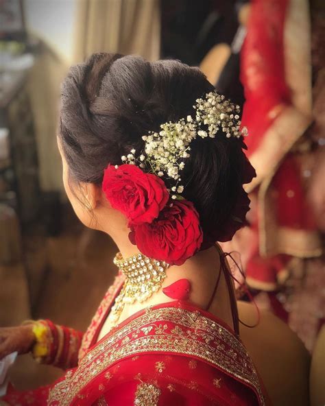 Bridal Bun Hairstyle Bridal Hairstyle Indian Wedding Bridal Hair