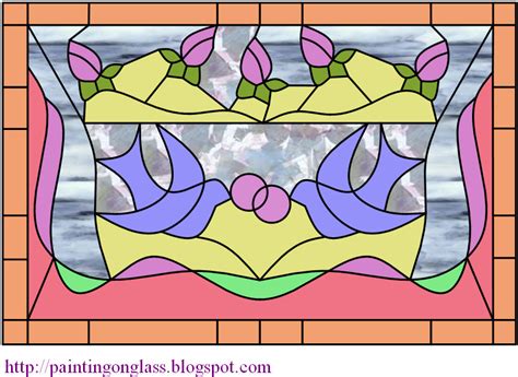 Painting On Glass Free Stained Glass Pattern Wedding
