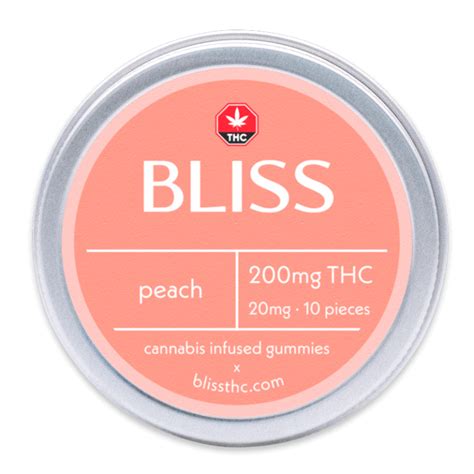 Bliss Edibles - Peach Gummies - SimplyBudz