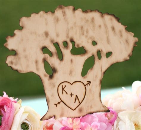 Wedding Cake Topper Personalized Tree 3999 Via Etsy Personalized