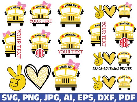 School Bus Driver Rainbow Svg Png Bus Driver Png Bus Driver Etsy